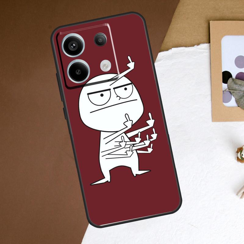 Funny Middle Finger Memes Case For Xiaomi Redmi Note 14 Pro 13 12 11 10 15 Pro Plus Redmi 15 14C 13C 10C 12C 15C Cover