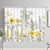Watercolour Leaves Hummingbird Curtains Living Room Bedroom Home Decor Curtains Floral Polyester Shower Curtain with Hooks