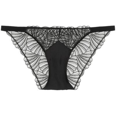 Solid Lace Comfortable Soft Underwear Women Underwear Black QF7760AD-UB1