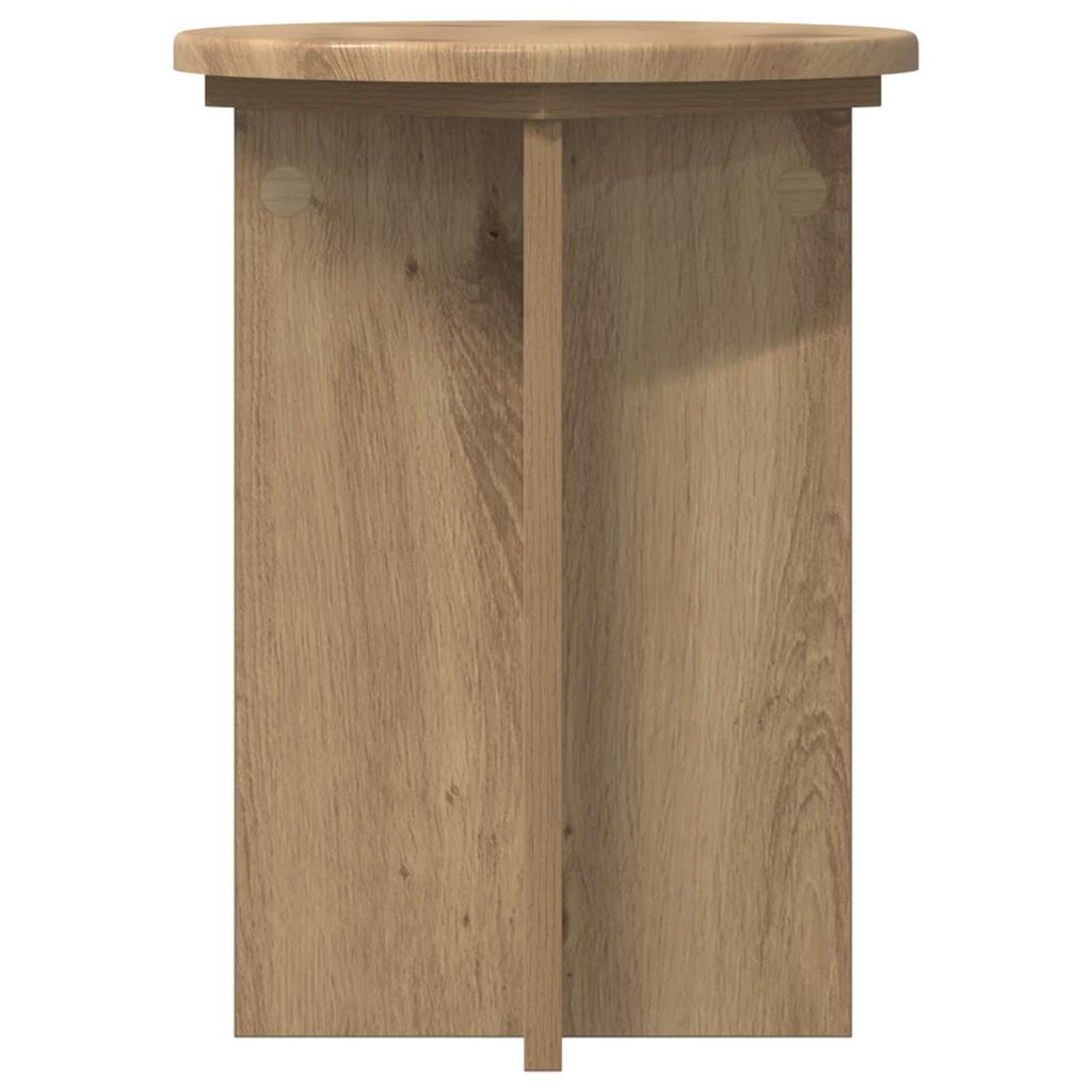 Plant Stand 2 Pcs Artisan Oak Ø29.5 X 40 Cm Engineered Wood