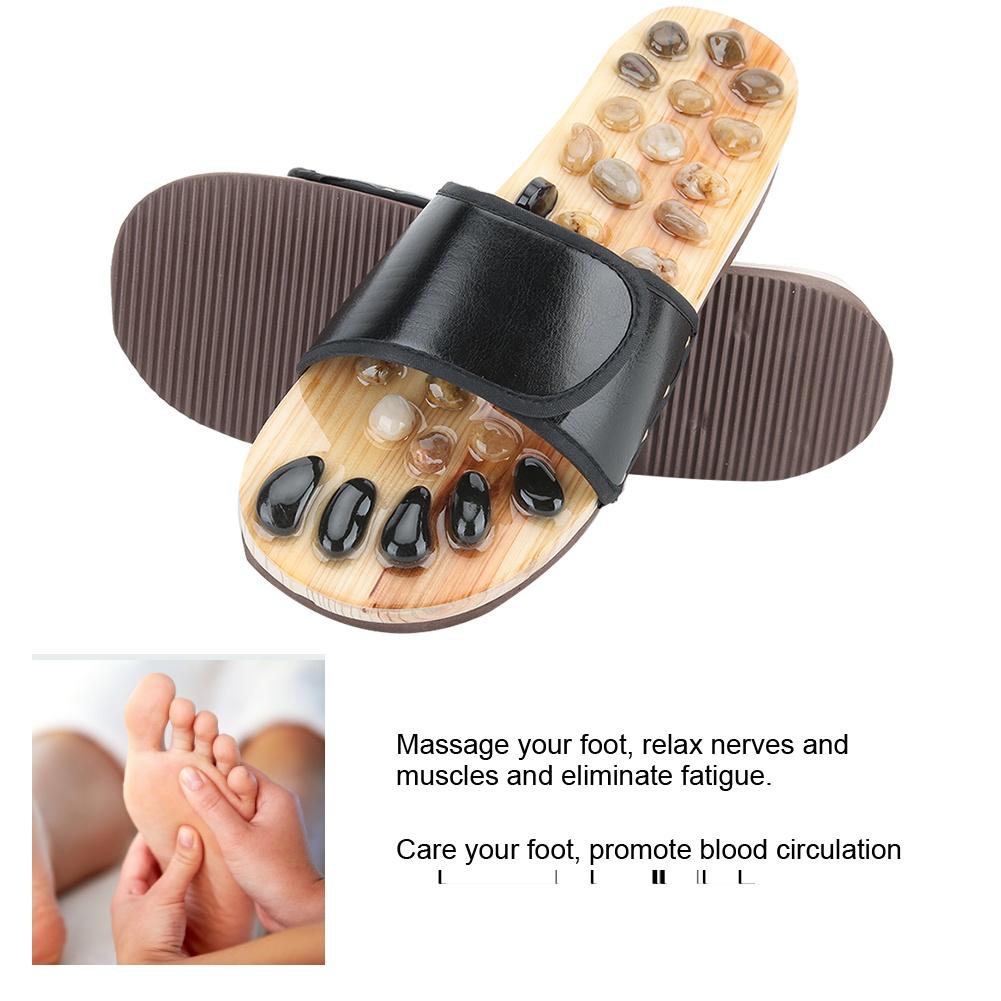 Foot Massage Slippers Pebble Stone Sandal Acupuncture Feet Relax Shoes Health Care