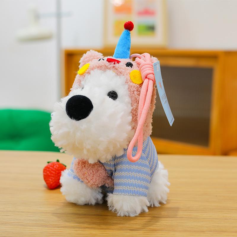 Variety West Highland Dog Plush Toy Cute Clothing Puppy Pendant Doll Bag Accessories Keychain