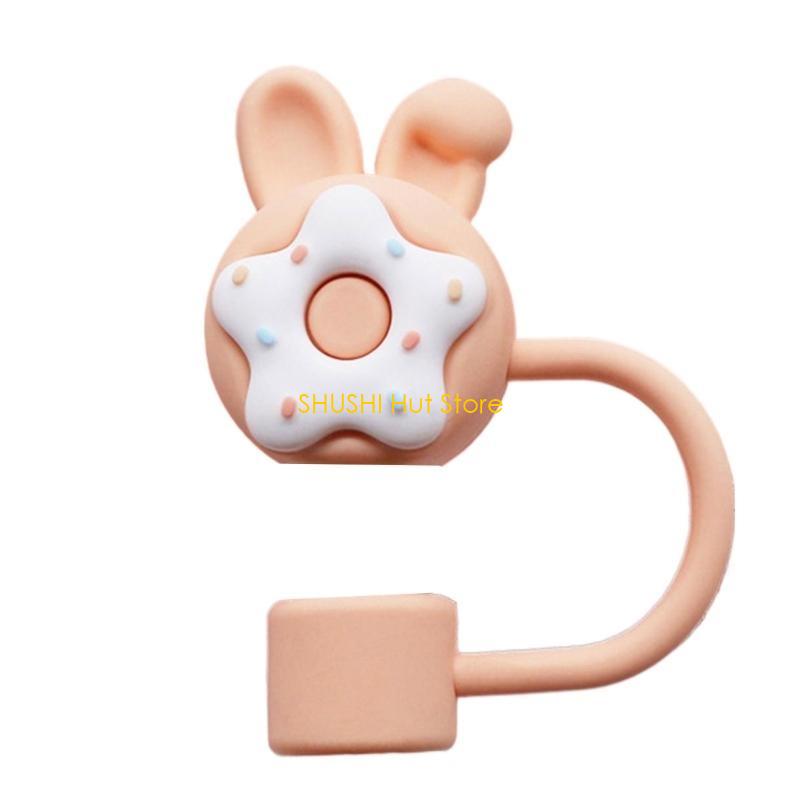 

Decorative Silicone Straw Stoppers Lovely Silicone Straw Tip Dust Proof Straw Covers Accessories For Large Cups D57B