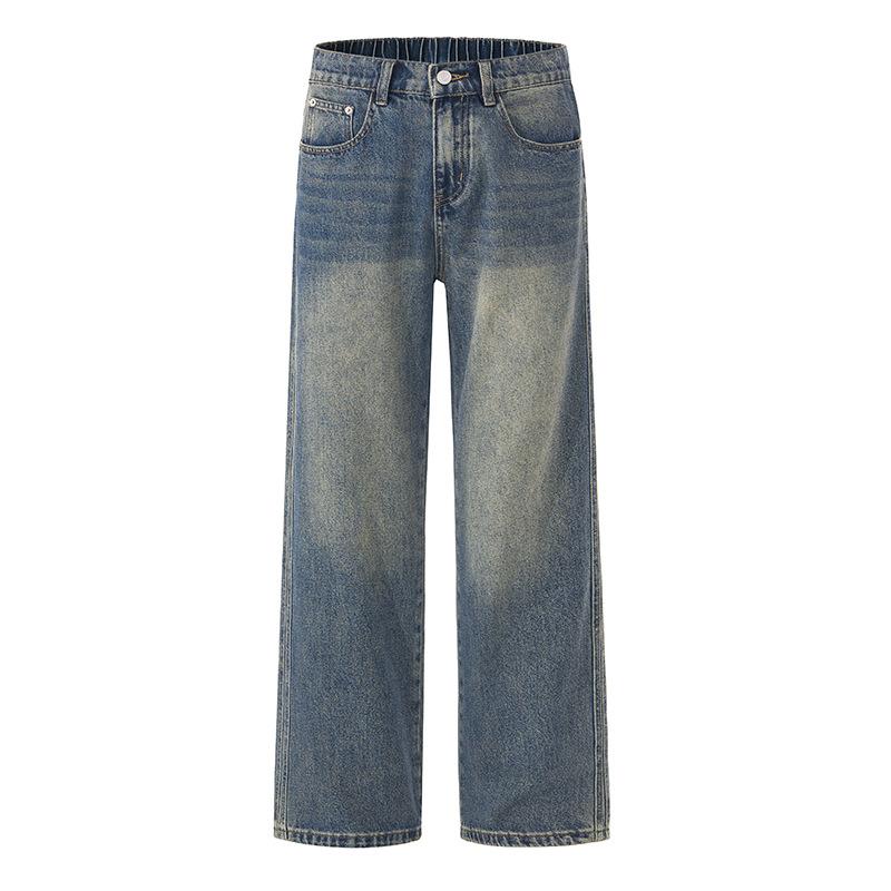 

Потертые зауженные джинсы Мужские Свободные Прямые Американские Полуэластичные Брюки S