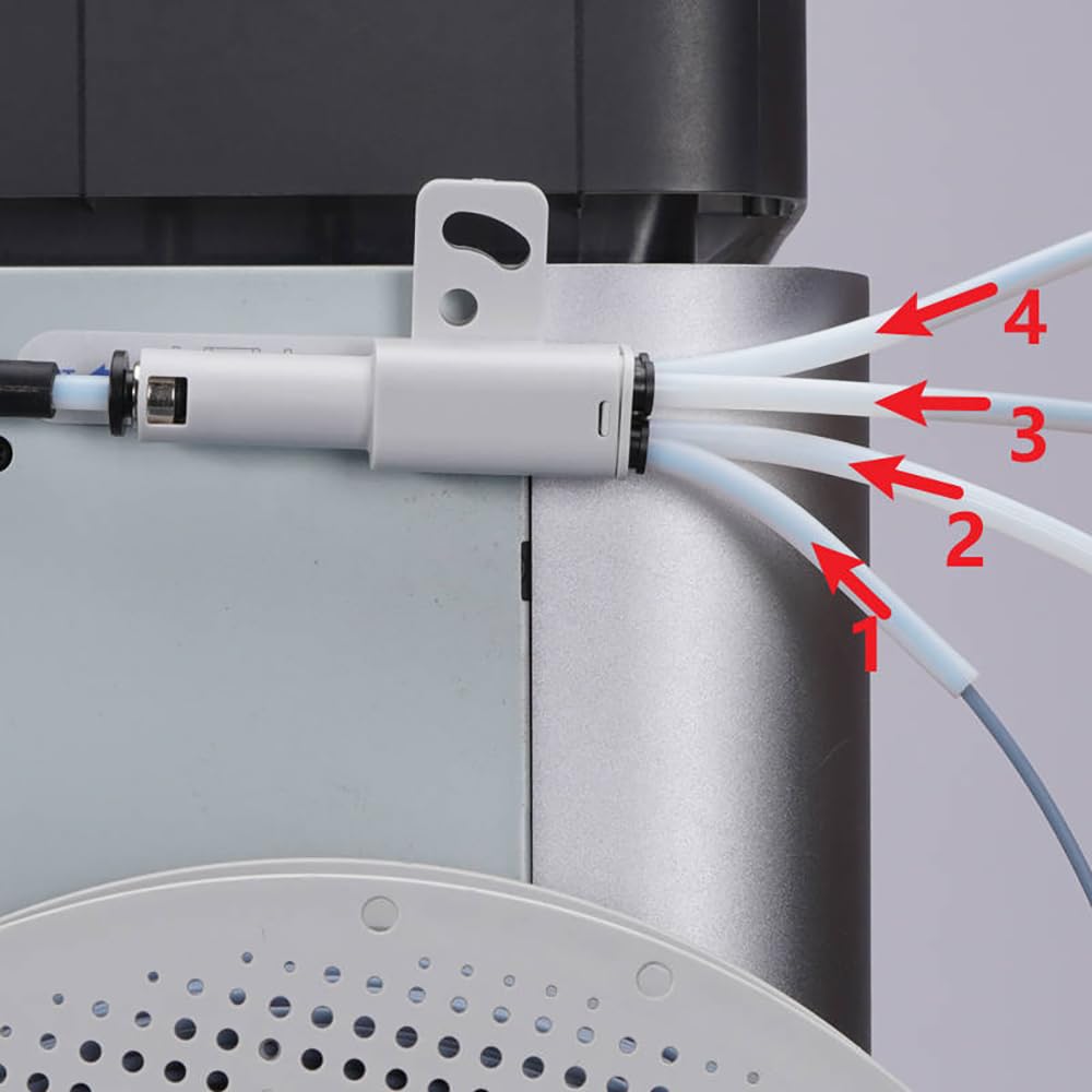 4-in-1 PTFE Adapter Filament Pipe Expansion Port 4 Feeding Modules Material Tube Extension Port for Bambu Lab X1/P1 3D Printer