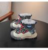 Winter New Children's Cotton Sports Shoes, Soft Sole Snow Boots with Fleece for Boys and Girls