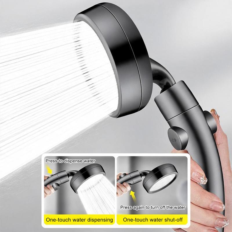 Modern 360° Rotating Hand Shower Dual-Use Shower Panel with High Flow Fine Spray and Easy-Clean Nozzles