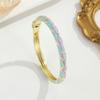 Lightweight Metal Cloisonne Lucky Bangle Colorful Glazed Ethnic Pattern Cuff  Tourist Attractions