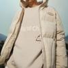 Li Ning Down Jackets Unisex Oat Gray Stand Collar Moderate Down Jacket AYMT033-1