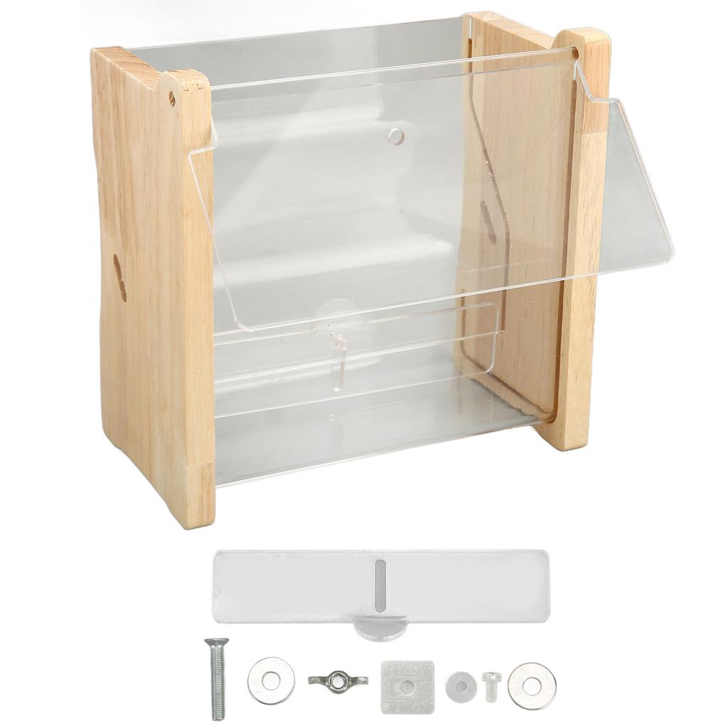 Chicken Feeder Automatic Large Capacity Clear Acrylic Chick Bird Food Box for Budgies Cockatiel