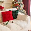 Weihnachts-Kissenbezug Plüsch Schneeflocke Weihnachtsbaum Gestickt Haar Wohnzimmer Sofa Kissen Festliche Party Dekoration Kissenbezug
