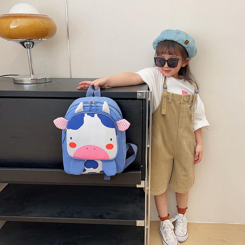 Fashionable Nylon Kids Backpack With Cute Animal Designs Breathable Lightweight School Bag For Boys And Girls