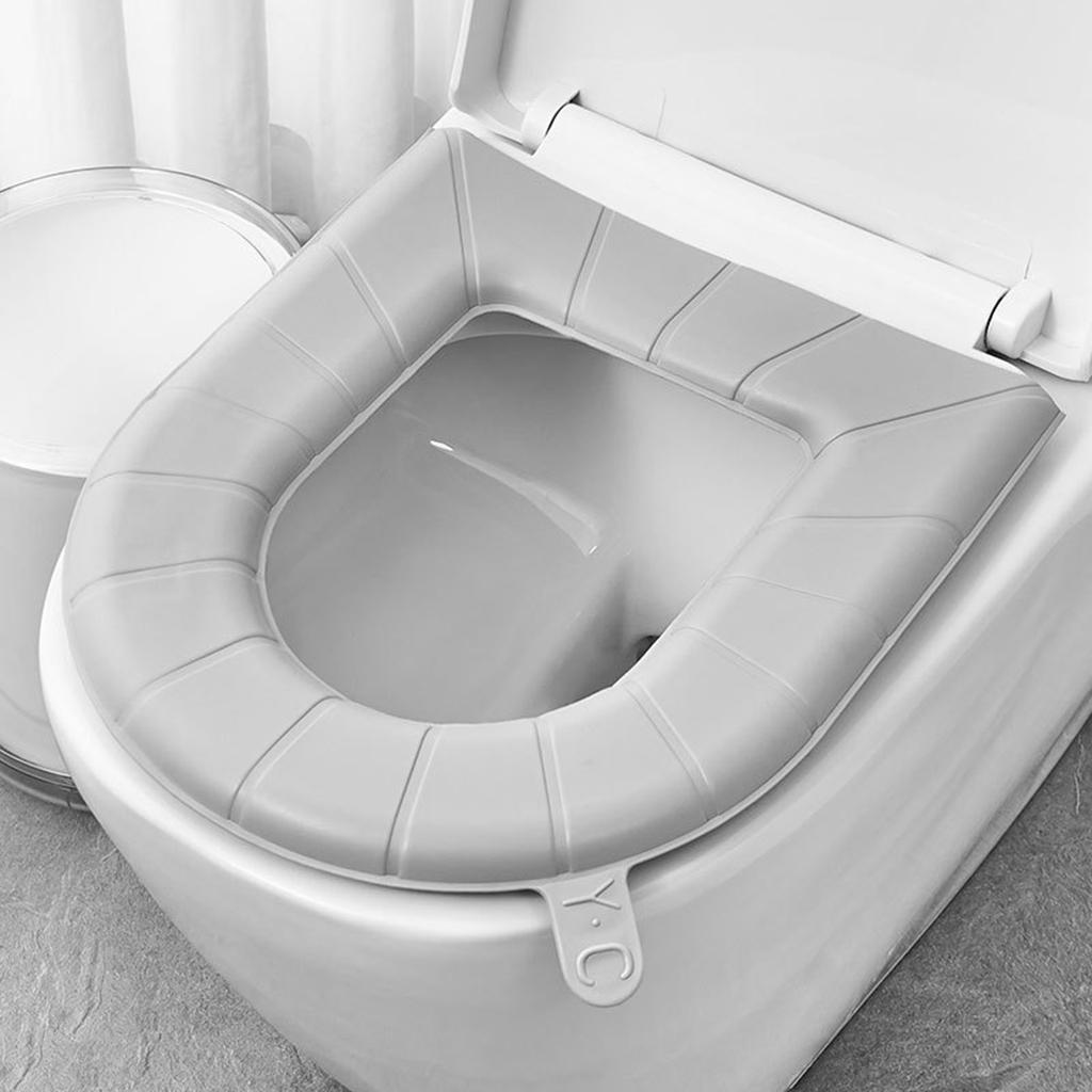 Sticky Toilet Mat EVA Waterproof Closestool Toilet Seat Pad Washable Household Toilet Seat WC Toilet Covers Bathroom Accessories