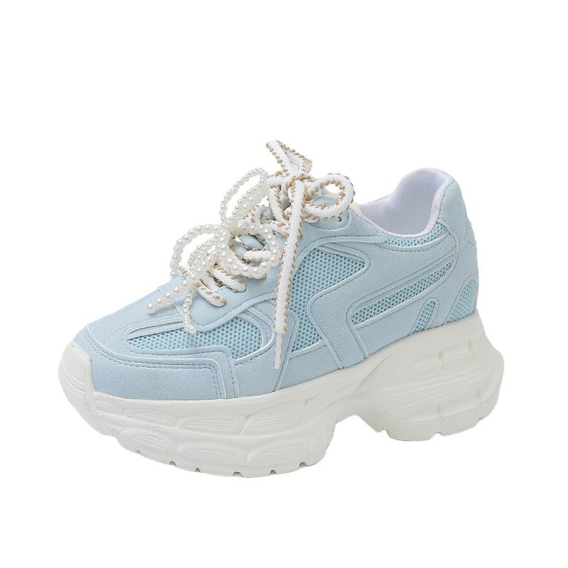 

Spring and summer new hollow breathable mesh fashion dad shoes small casual single shoes women 39 небесно-голубой