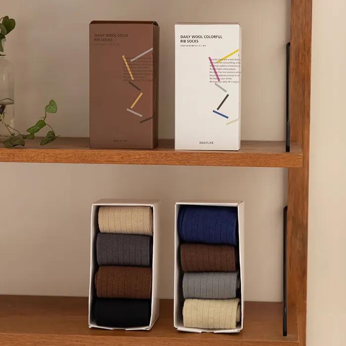 [Gift Recommendation] Daily Wool Solid Rib Socks Women's 4P