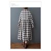 Women's Loose and Age Reducing Plaid Collar Mid Length Dress