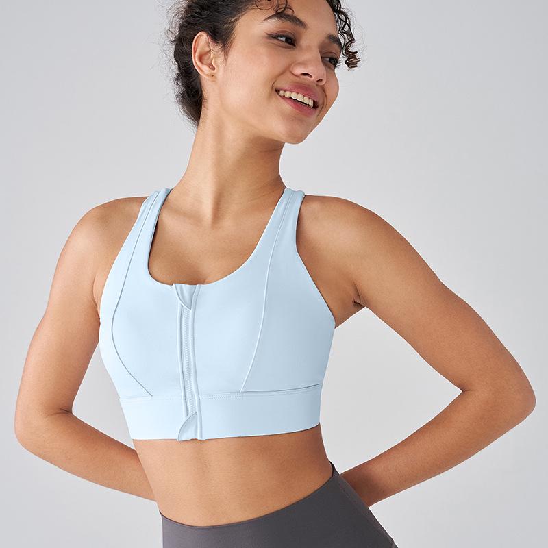 

Ударопрочный спортивный бюстгальтер из лайкры на молнии для женщин XL