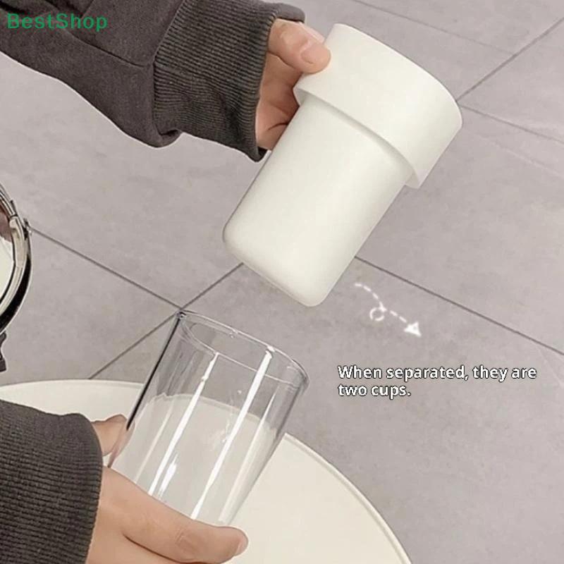 Portable Travel Toiletry Cup - 2-in-1 Clear Container Toothbrush Holder for Bathroom & Travel