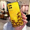 Golden Honeycomb Honey Bee Case For Oppo A78 A98 A79 A18 A38 A58 A40 A60 A80 A16 A76 A96 A15 A74 A94 A54 A17 A77 Cover