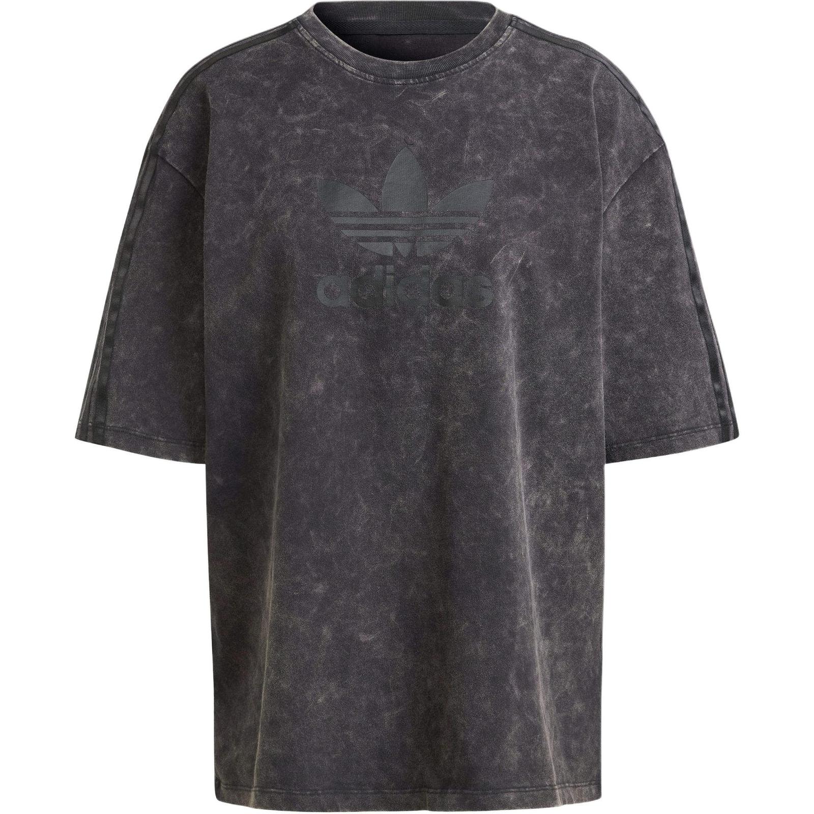 adidas Women s Washed-Out Boyfriend-Fit T-Shirt Black IW3413 M
