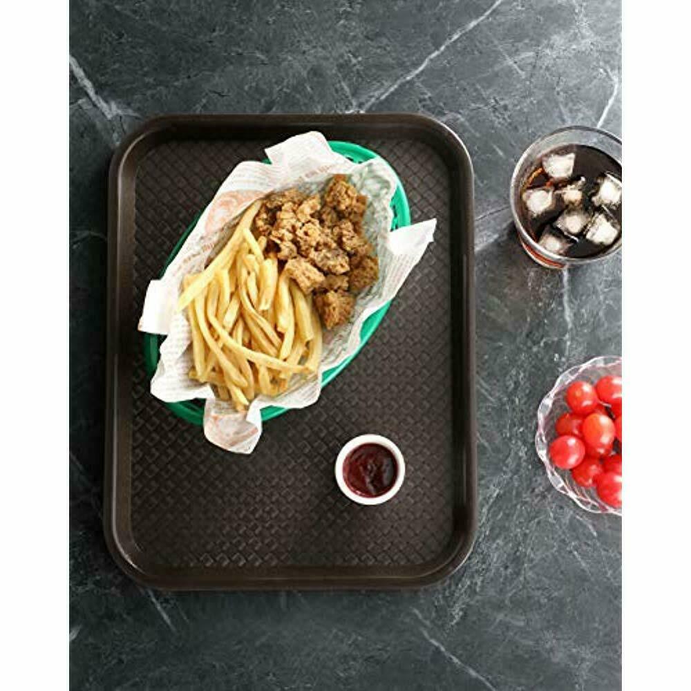 Serving Trays 24395 Brown Plastic Fast Food Tray, 10 By 14-Inch, (Set of 6)