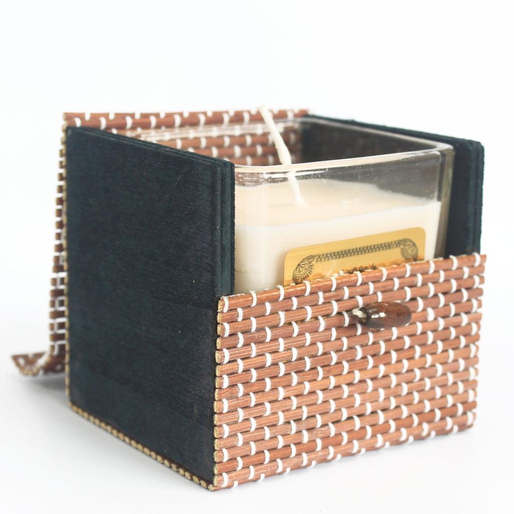 Bamboo Single Candle Gift Box
