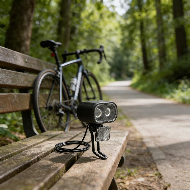 

Stay Safe And Visible With This Waterproof Headlight Connect To Battery Or Controller For Nighttime Bike Rides