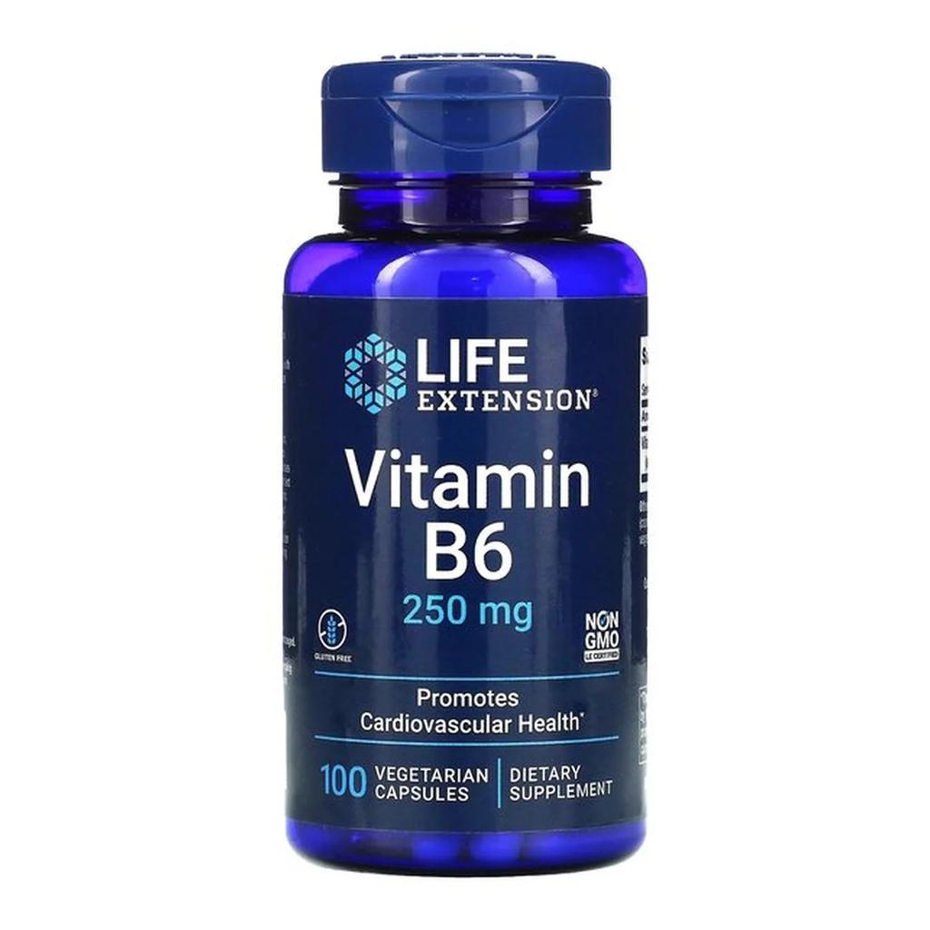 Vitamin B6, 250mg - 100 Vcaps