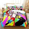 3D Print Hakos Baelz Anime Bedding Set Duvet Cover Bed Set Quilt Cover Pillowcase Comforter King Queen Size Boys Adult Bedding