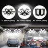 2 Pack LED Garage Light 240W 24000LM 6500K LED Shop Lights Garage Lights Ceiling Led with 7+1 Deformable Panels E26 E27 Bulb So