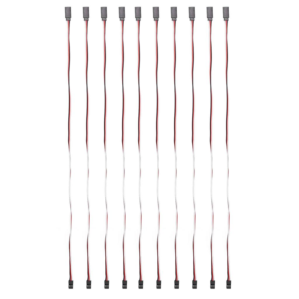 10PCS 3 Pin Servo Extension Cable Model Car Servo Driver Connection Line Brass Inner Core 500mm