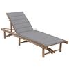 VidaXL Garden Lounge Chair with Cushion Bamboo