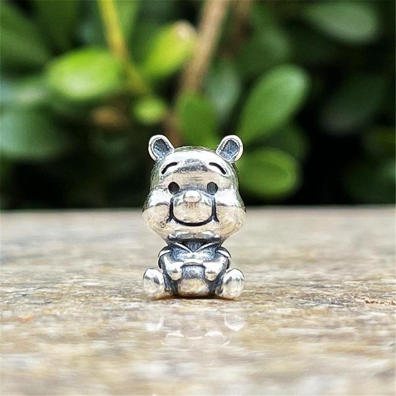 Copper Plated Cz Herocross Cartoon Rabbit Charm Family Mother Beads Stopper Fit Original European Bracelet Jewelry