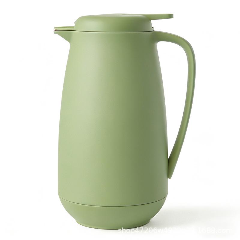 Elegant Grass Green European Glass Thermos - Large Capacity Household and Office Kettle