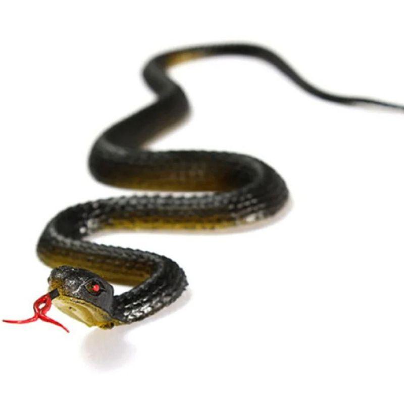 1/2pc Fake Snake Prank Toy Scary Simulation Rubber Anaconda Halloween Party Trick Toys Cosplay Costume Props Accessories 22cm