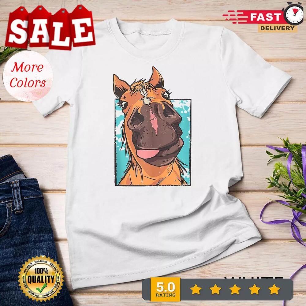 2025/Horse Face Close Up Unisex T-shirt Unisex T-Shirt XXXL