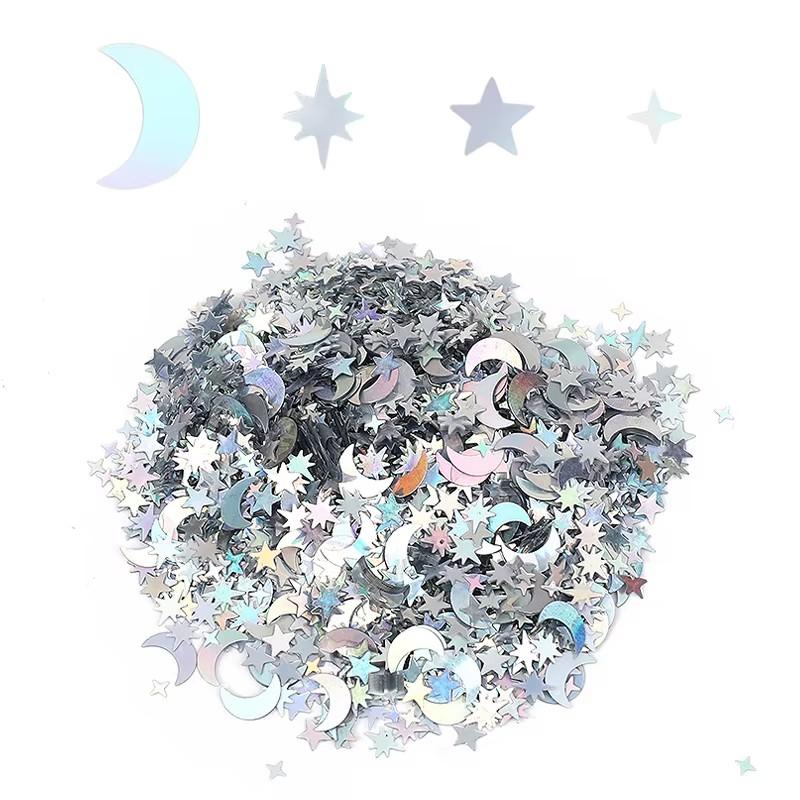 15g/Pack Iridescent Glitter Star Confetti Ramadan EID Mubarak Home Decoration Wedding Birthday Table Scatter Muslim Party Supply