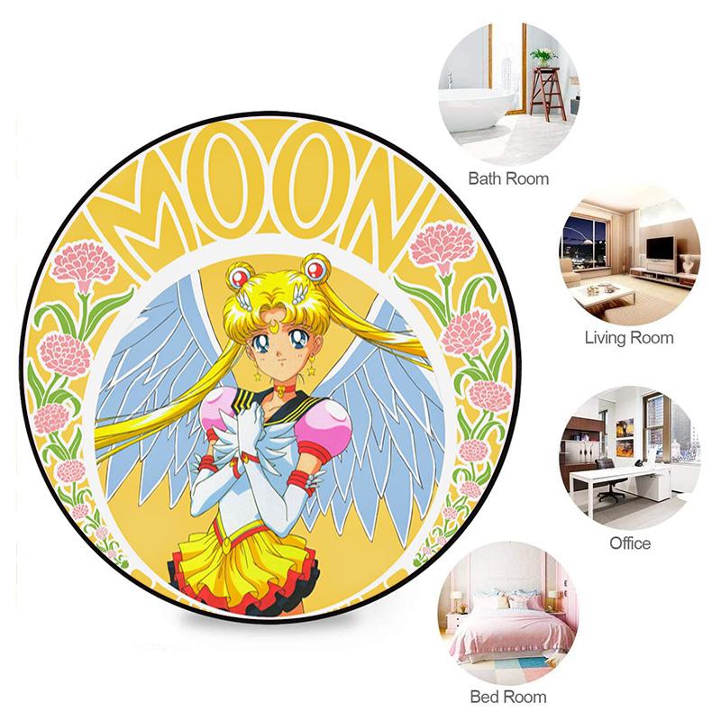Cute Cartoon Theme Sailor Moon Tsukino Usagi Cartoon Rug Multifunctional Household Anti-slip Decorative Door Mat, Outdoor Floor Mat, and Carpet Q12