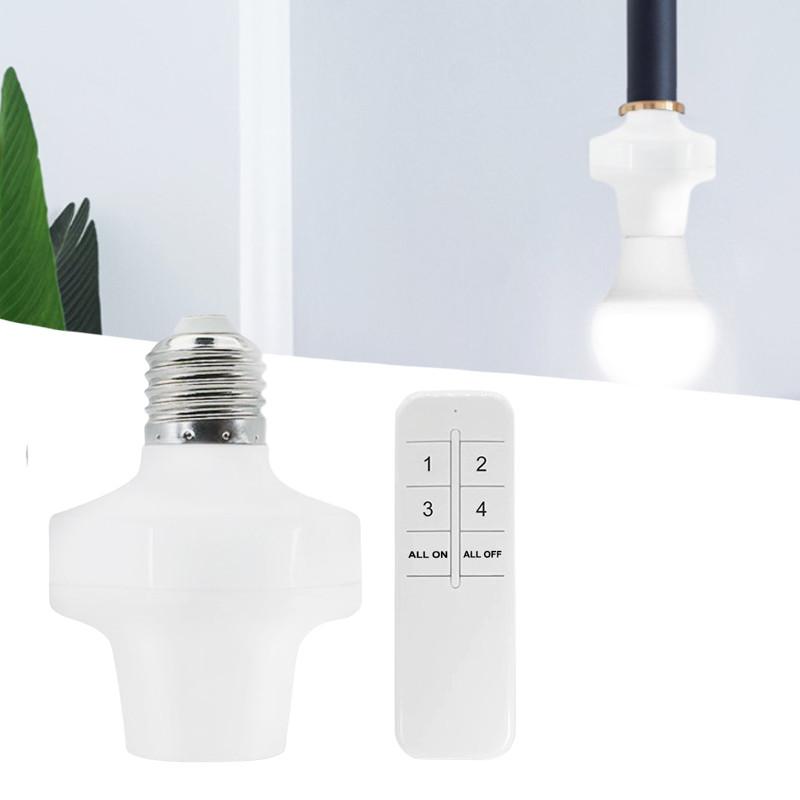 E26 Wireless E27 Remote Control Light Lamp Holders Smart Bulb Tools Adapter