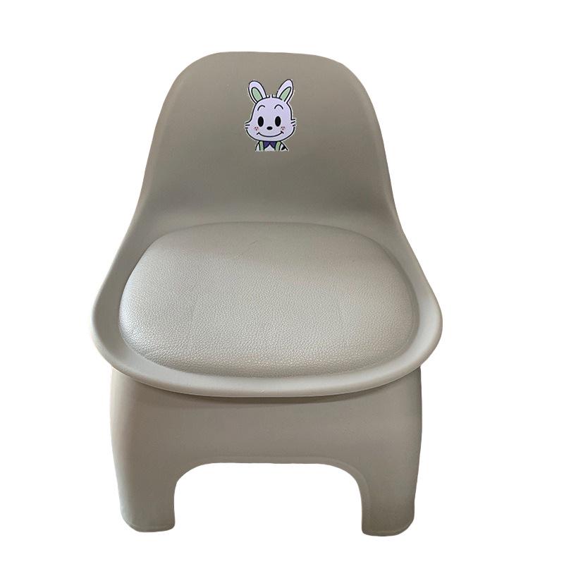 Children's Non-Slip Detachable Low Backrest Stool for Indoor/Outdoor Use