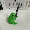Adorable 3D Green Frog Pen Holder Multi-Functional Pen Stand Creative Stationery Storage Desktop Decor Frog Lovers Gift
