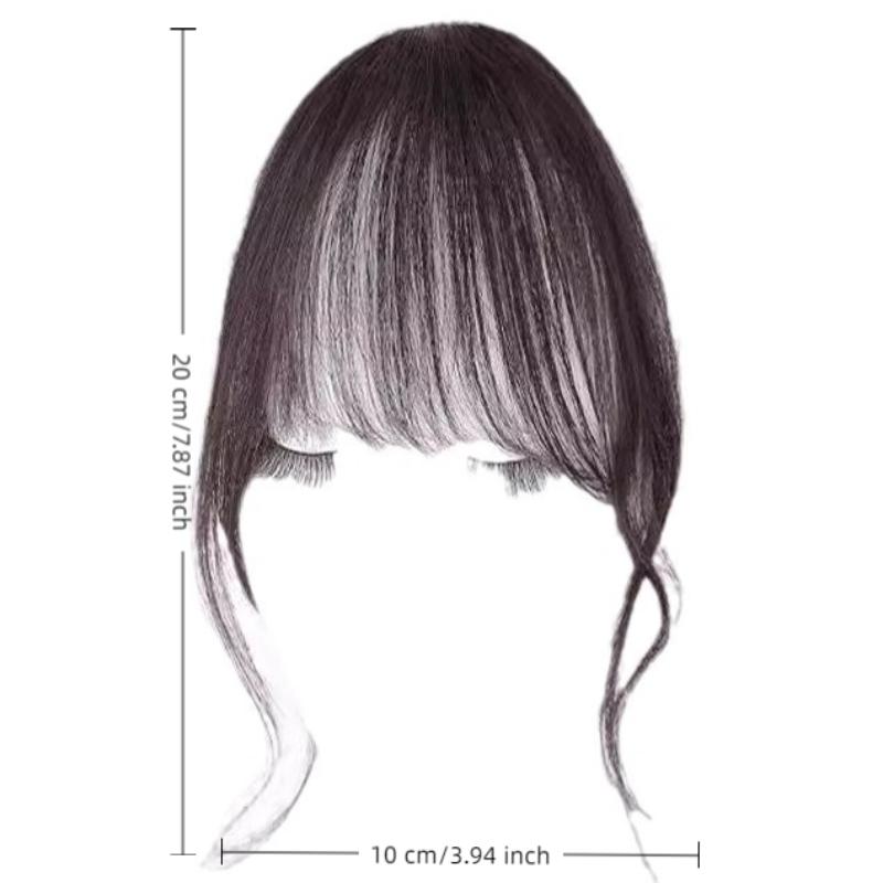 Synthetic Fake Bangs Hairpiece Clip Air Bang Extension Natural Heat Resistant For Women Daily Party