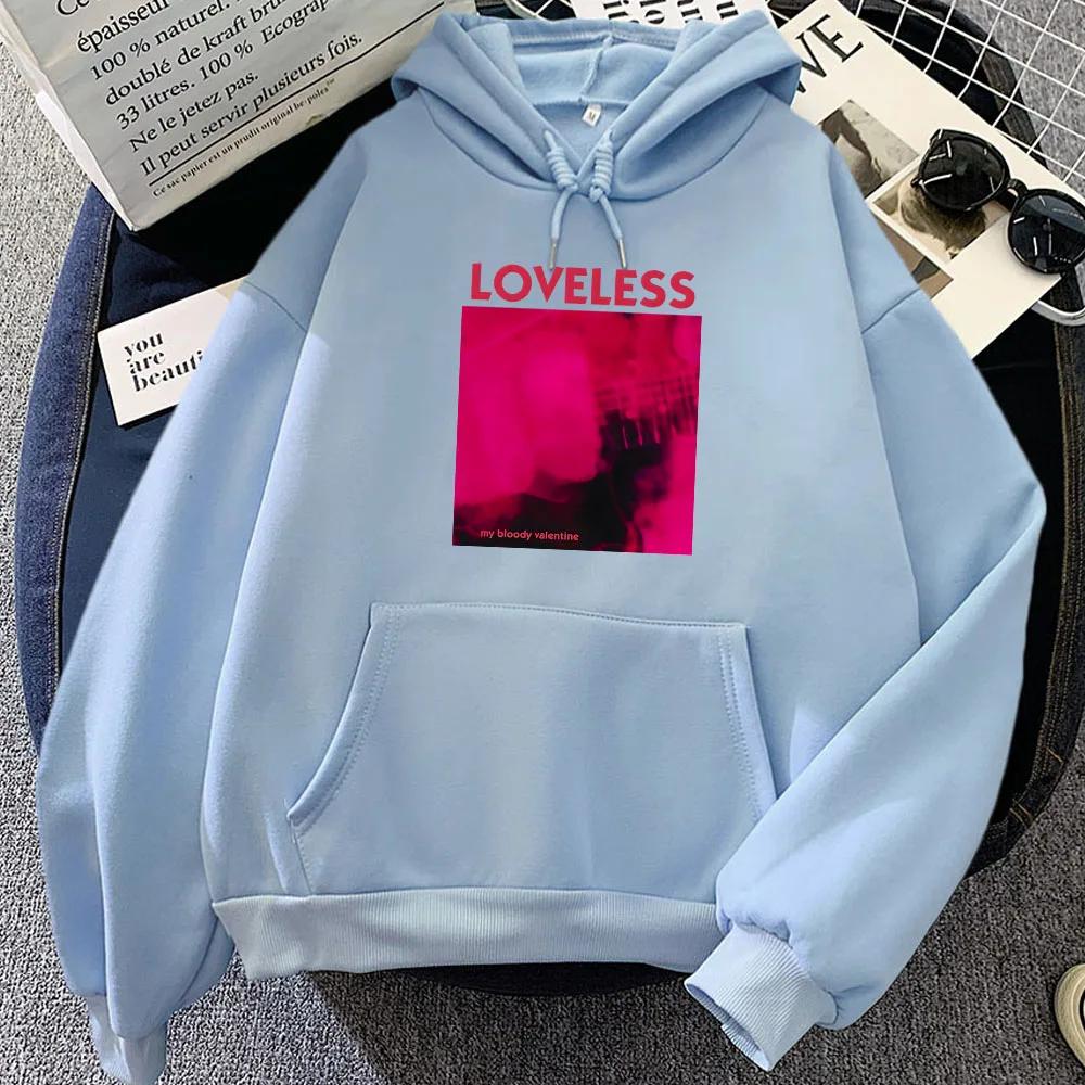 Loveless Song Printing Hoody My Bloody Valentine Rock Band Hoodies Moletom Hip Hop Fashion Graphic Streetwear Women Clothing
