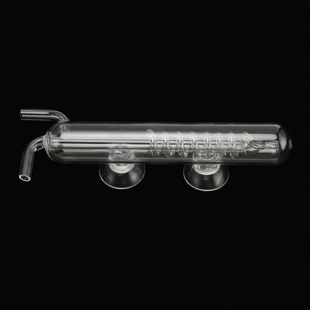 Carbon Dioxide Bubble Counter High Transparent Crystal Glass CO2 Spiral Bubble Counter for Aquarium