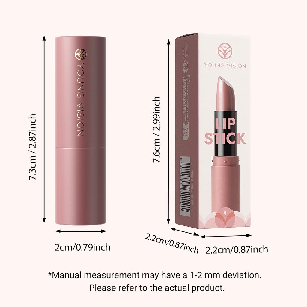 Sexy Nude Matte Lipstick Multi-functional for Lips and Cheeks Long Lasting Waterproof Smudge-proof Dual-purpose Makeup for Women
