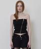 Eonibeu Zipper Tube Top Black