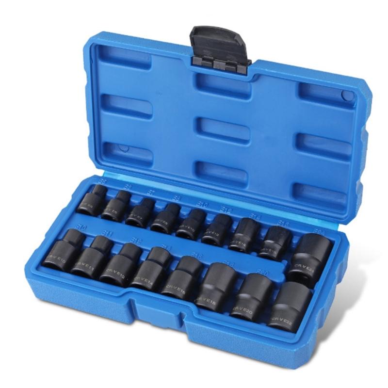  17Pcs Reinforced Nut Driver Set Nut Driver for Impact Drill Deep Nut Driver Set