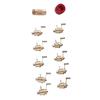 10Pcs Precision design Mainspring Coiler Full copper material Watch Repair Tool  Mainspring coiling