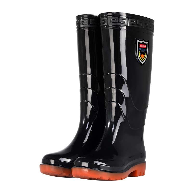 Water shoes rain shoes men's boots PVC waterproof and non-slip labor insurance overshoes water
