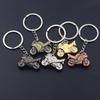 Motorcycle Charm Keychain Wear-Resistant Portable Key Fob 3D Metal Motorbike Keyring for Men
